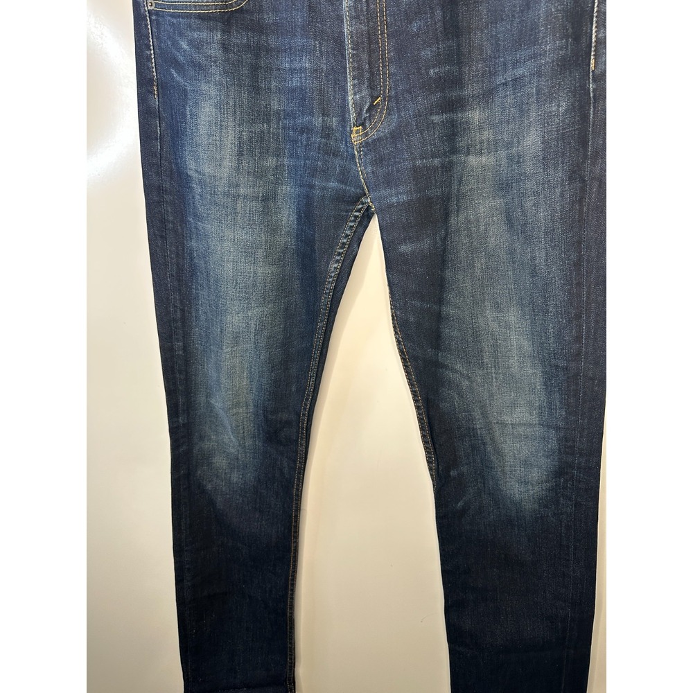 Levi's Mens 511 Stretch Slim Fit Jeans Dark Wash Indigo 36 x 36 Sandblasted - Picture 5 of 14
